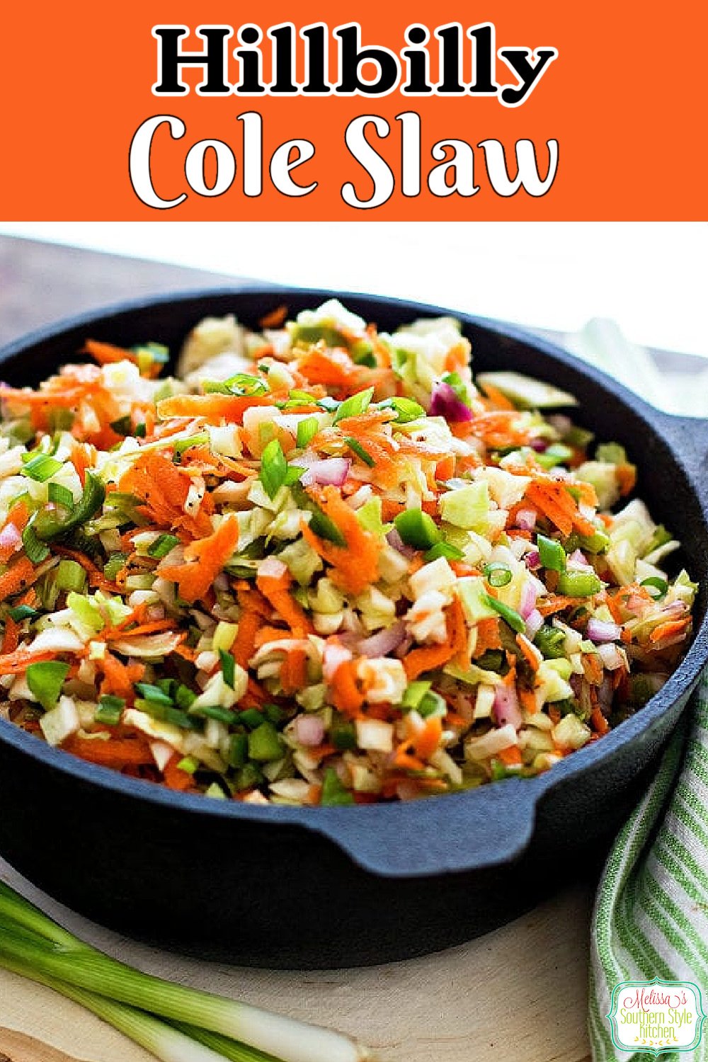 The sweet and tangy vinegar based dressing sets this cole slaw recipe apart from it's mayo-dressed counterparts. The fun name is inspired by a log cabin restaurant by the same name #coleslaw #vinegardressing #coleslawrecipes #deliciousrecipes #salads #summersides #sidedishrecipes #southernfood #southernrecipes #cabbagerecipes via @melissasssk