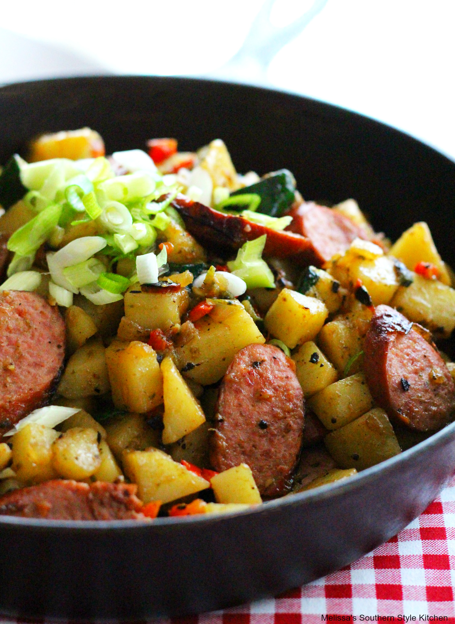 Skillet Potato Hash With Zucchini And Smoked Sausages Melissassouthernstylekitchen Com,Best Refrigerator Thermometer
