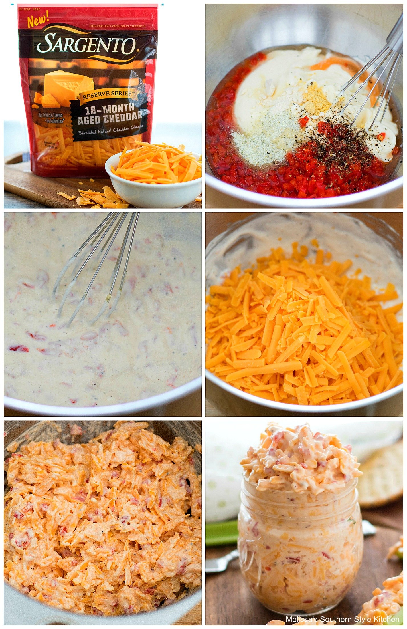 step-by-step images how to prepare pimento cheese