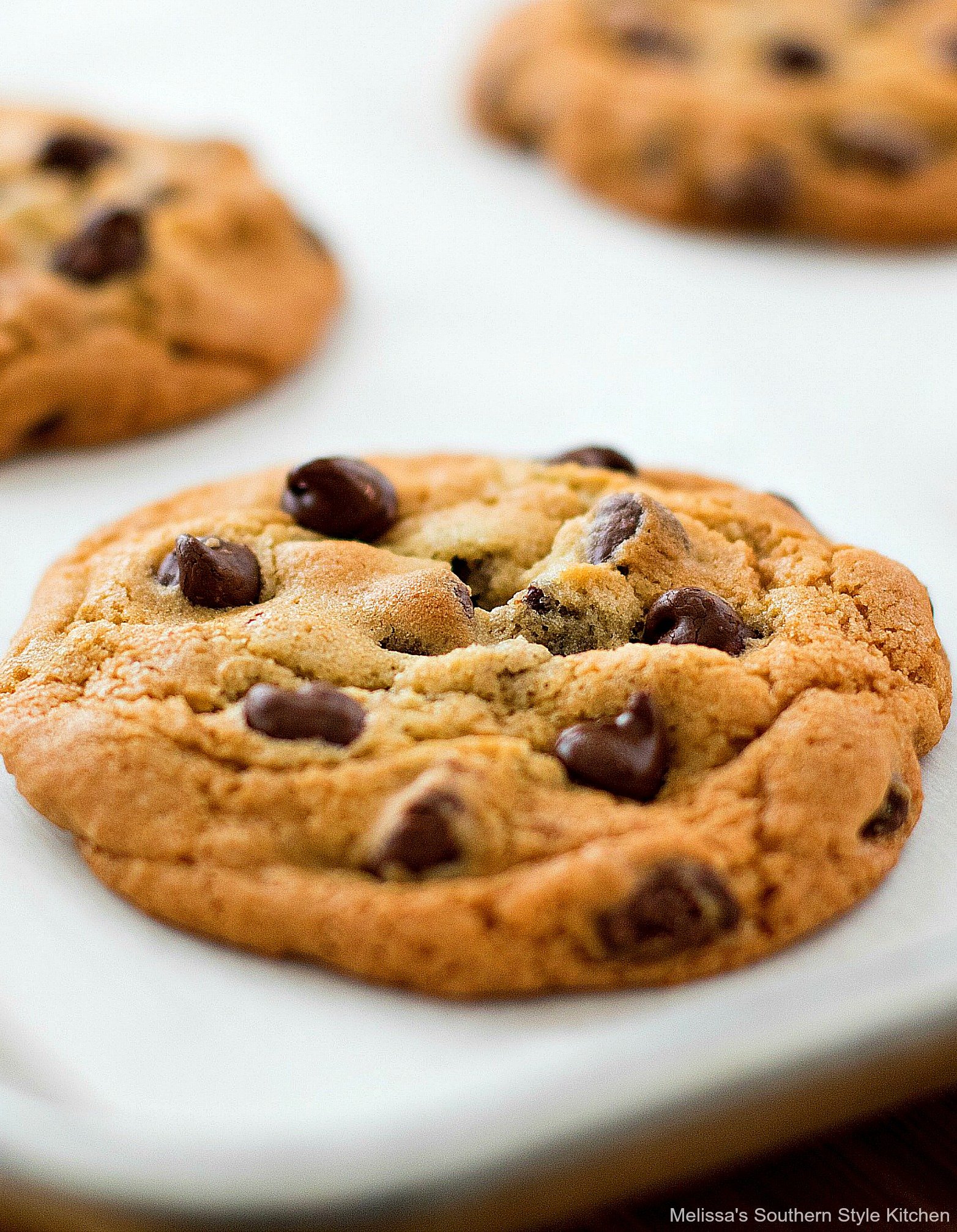 single baked Chocolate Chip Cookie