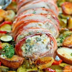 bacon-wrapped-pork-loin-with-vegetables