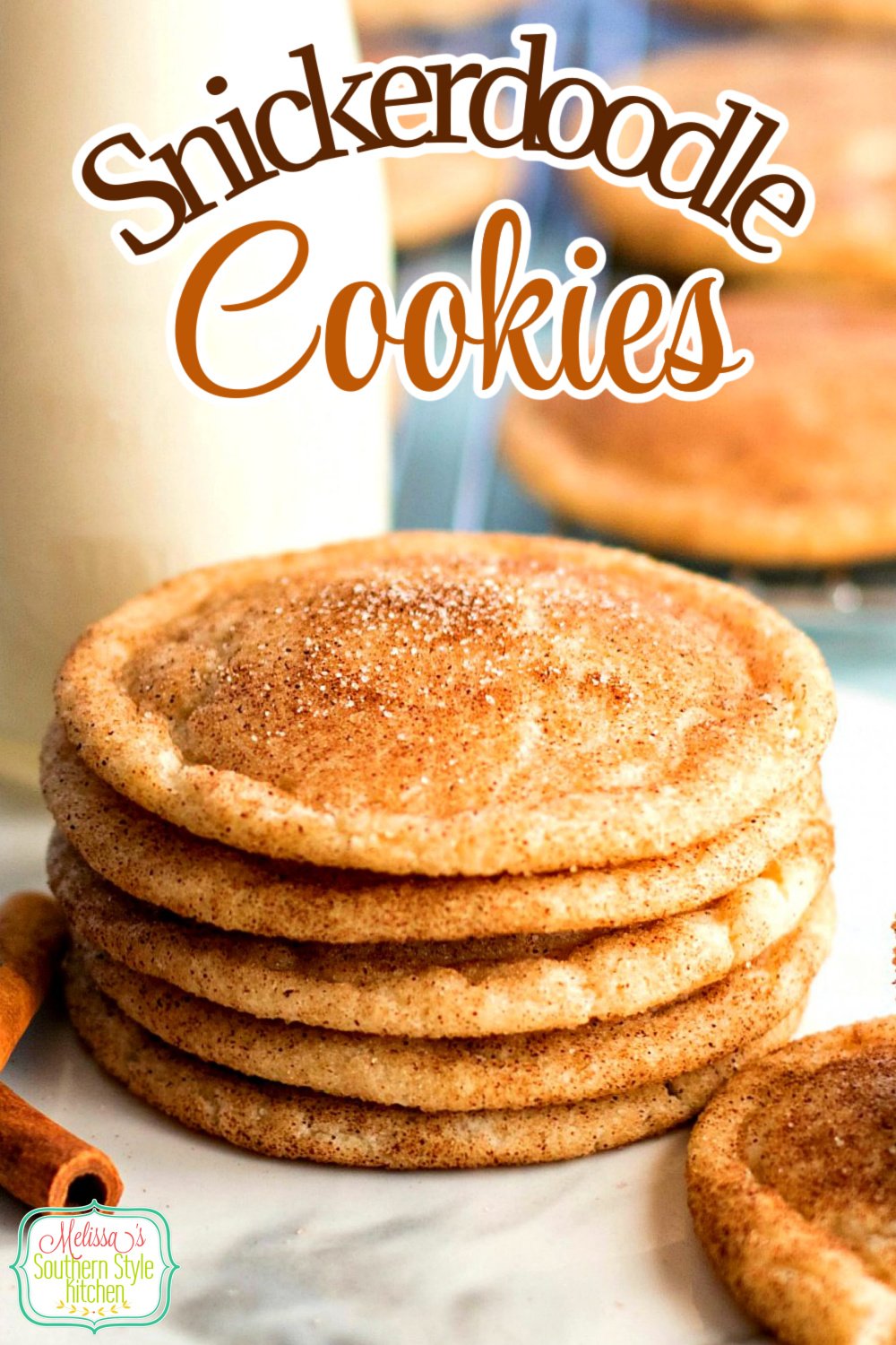 These sweet and spicy Snickerdoodle Cookies won't last long in your cookie jar #snickerdoodles #snickerdoodlecookies #cookies #holidaybaking #christmascookies #cinnamon #spicecookies #desserts #dessertfoodrecipes #southernfood #southernrecipes via @melissasssk
