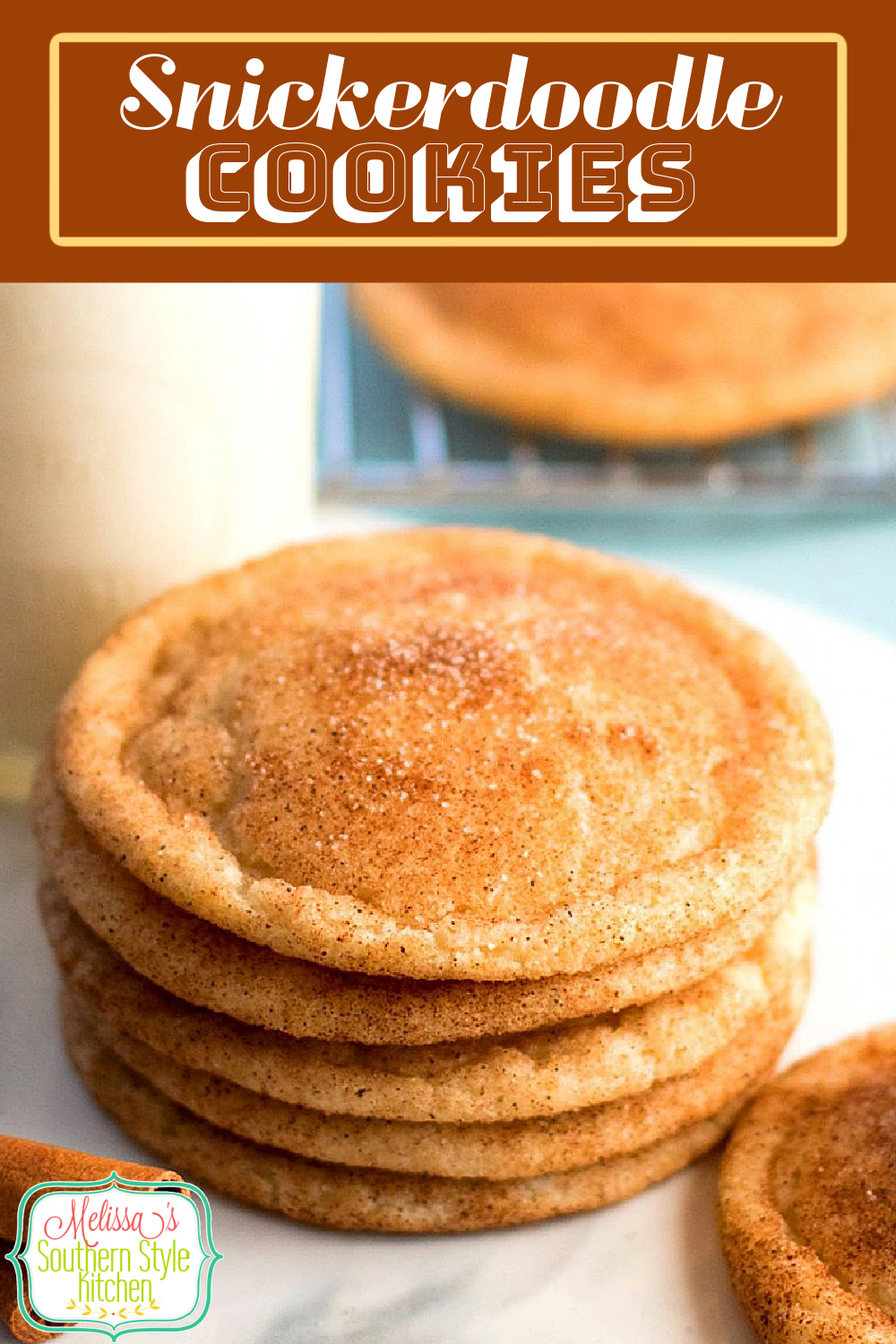 These sweet and spicy classic cookies won't last long in your cookie jar #snickerdoodles #snickerdoodlecookies #cookies #holidaybaking #christmascookies #cinnamon #spicecookies #desserts #dessertfoodrecipes #southernfood #southernrecipes