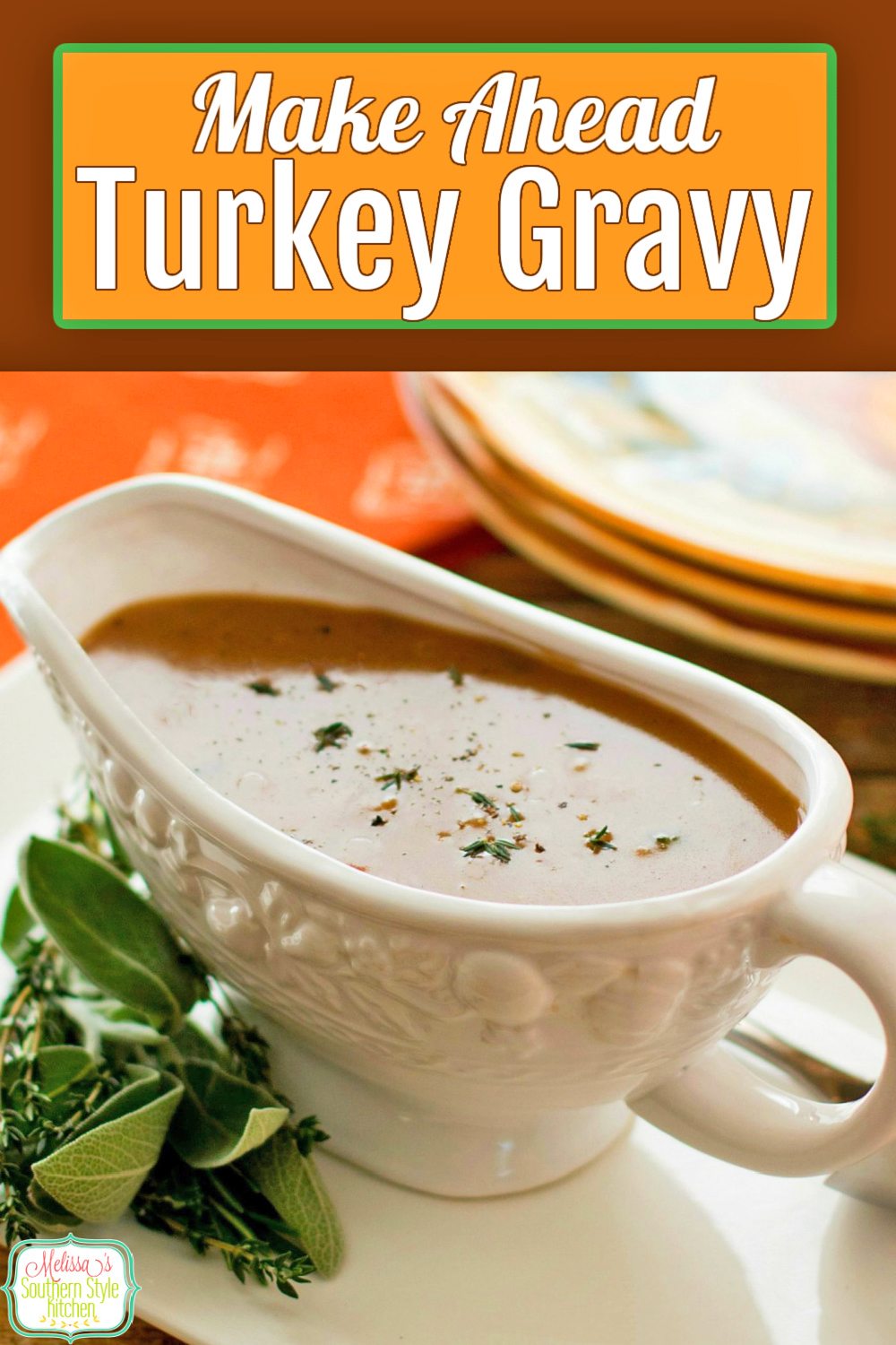 Take the stress out of Thanksgiving and make this spectacular Turkey Gravy in advance #turkeygravy #turkey #gravy #makeaheadgravy #gravyrecipes #turkey #turkeyrecipes #thanksgivingrecipes #thanksgiving #fall #fallrecipes #soujthernfood #southernrecipes via @melissasssk