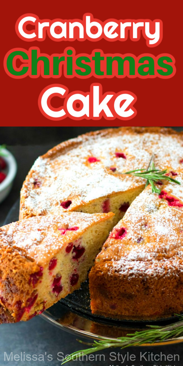The perfect cake for holiday breakfasts, brunch and dessert for the holiday season #christmascranberrycake #cakes #cakerecipes #cranberrycake #christmascakerecipes #holidaybaking #Christmasdesserts #dessertfoodrecipes #desserts #cake #southerncakes #southernrecipes via @melissasssk