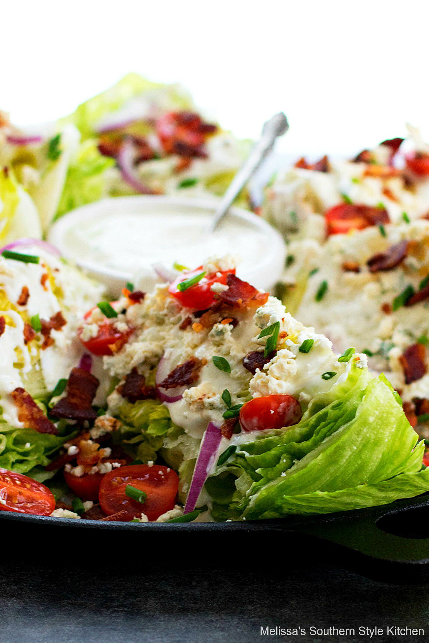 Classic Wedge Salad with bleu cheese dressing 