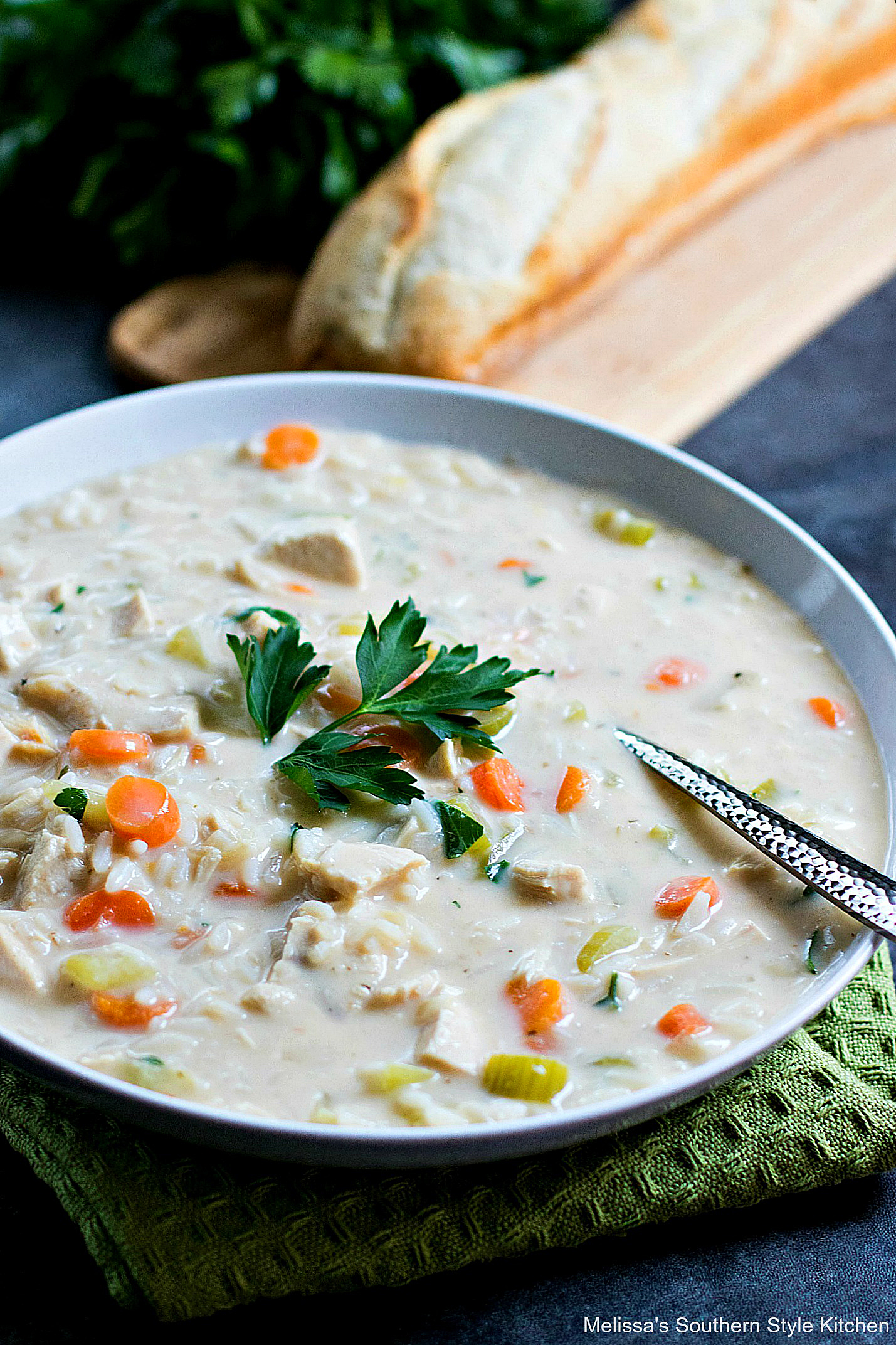 Simple Creamy Chicken and Wild Rice Soup - Mel's Kitchen Cafe