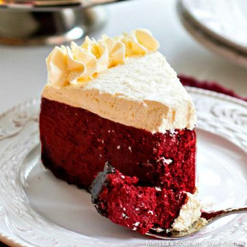 single piece Red Velvet Cheesecake