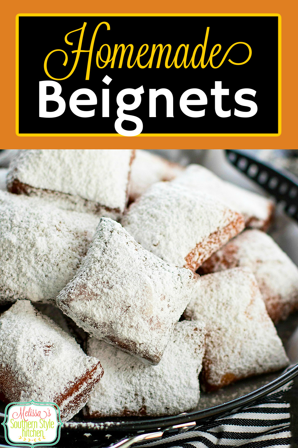 These fluffy NOLA style Beignets are a treat any time of day #beignets #mardisgrasrecipes #NOLA #sweets #desserts #beignetsrecipe #bestbeignets #southernrecipes via @melissasssk