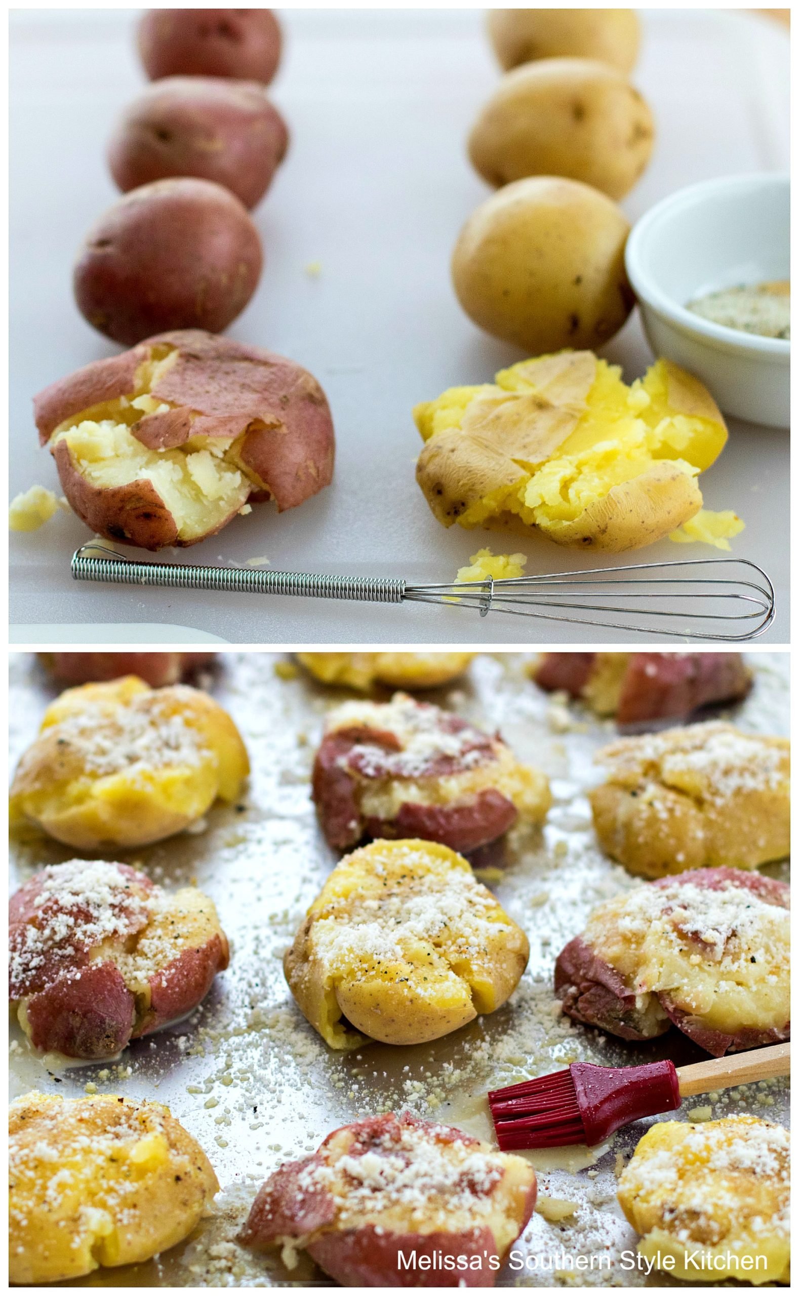 potatoes on a baking pan