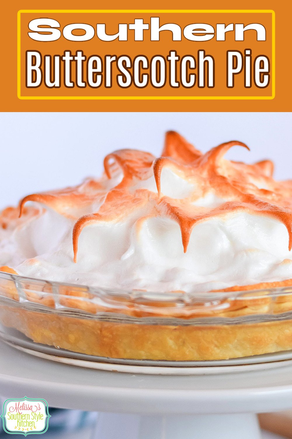 Dreamy Butterscotch Pie makes the perfect sweet ending to any meal #butterscotchpie #butterscotchrecipes #dessertfoodrecipes #desserts #southernfood #southernrecipes #melissassouthernstylekitchen via @melissasssk
