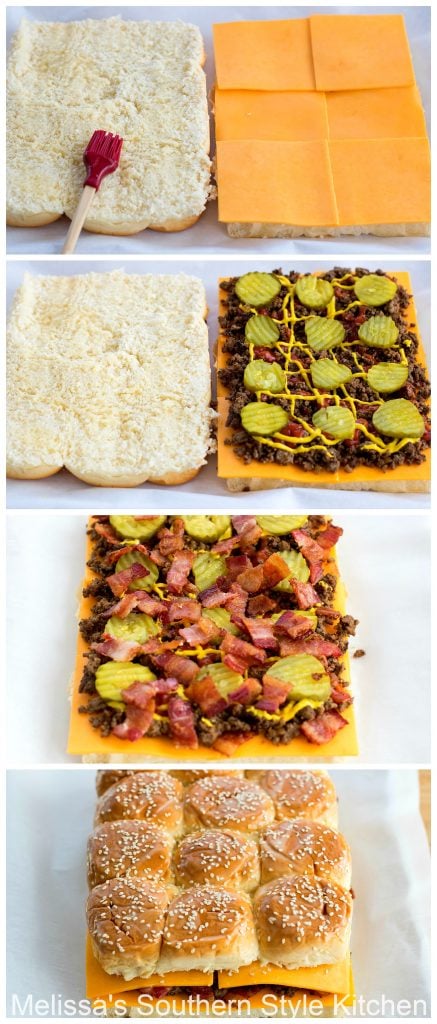 Step-by-step images and ingredients for Bacon Cheeseburger Hawaiian Sweet Roll Sliders