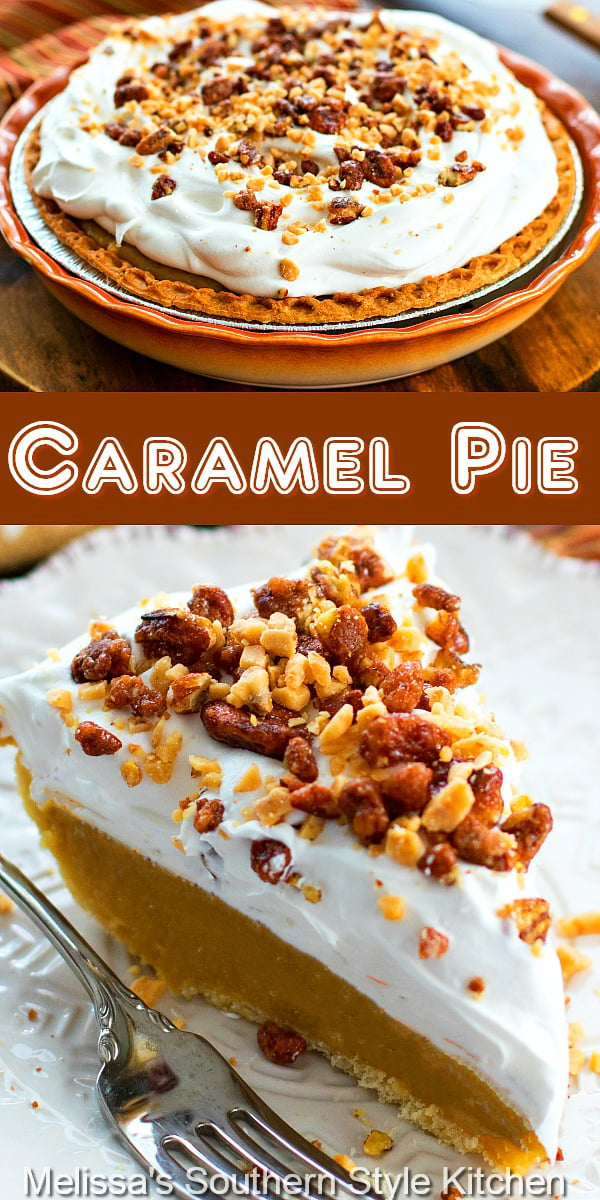 Rich and buttery Caramel Pie Recipe is a sweet ending to any meal #caramelpie #caramel #pierecipes #caramelpierecipe #desserts #dessertfoodrecipes #holidaypies #holidaydesserts #christmasdesserts #thanksgivingpierecipes #southernfood #southernrecipes #caramelpierecipe #homemadecaramelpie #bestcaramelpierecipe #southerncaramelpie