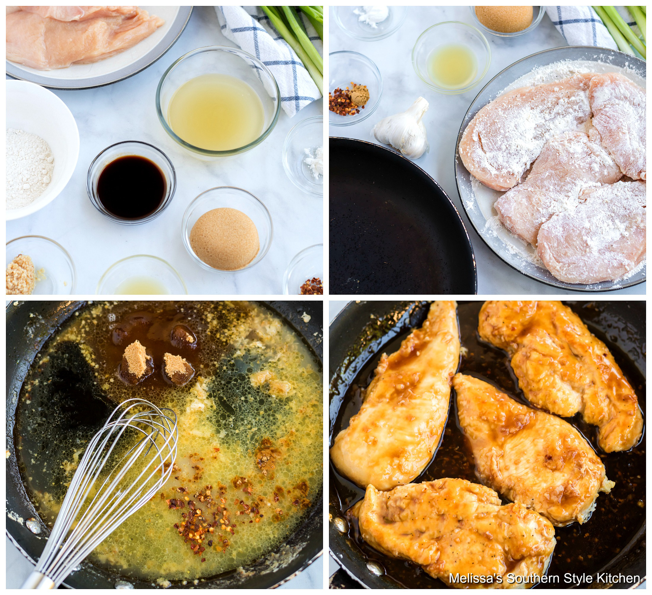Step-by-step images and ingredients for Garlic Brown Sugar Chicken