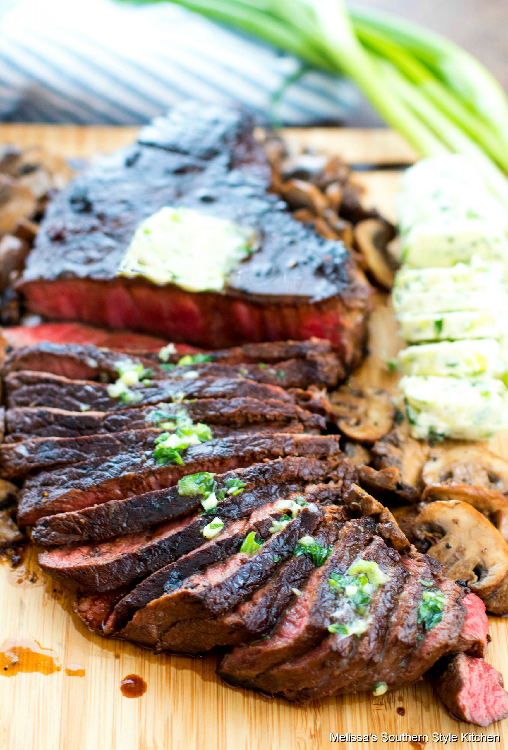 London Broil on a cutting board
