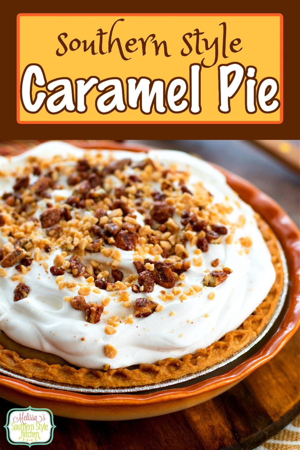 Rich and buttery Caramel Pie Recipe is a sweet ending to any meal #caramelpie #caramel #pierecipes #caramelpierecipe #desserts #dessertfoodrecipes #holidaypies #holidaydesserts #christmasdesserts #thanksgivingpierecipes #southernfood #southernrecipes #caramelpierecipe #homemadecaramelpie #bestcaramelpierecipe #southerncaramelpie via @melissasssk