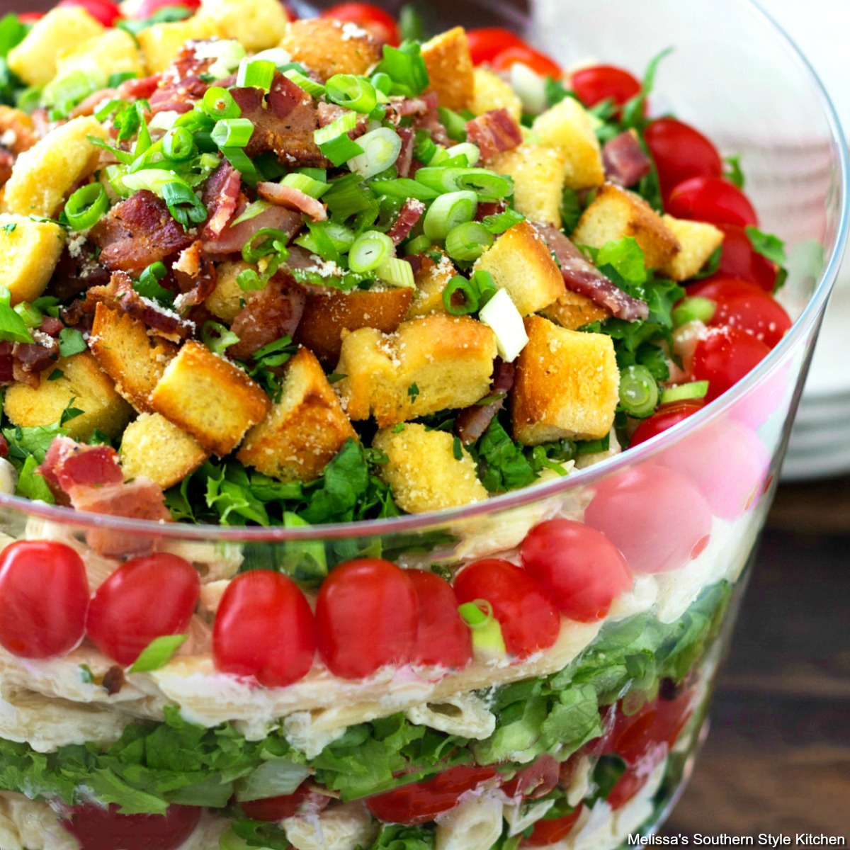 BLT Layered Pasta Salad