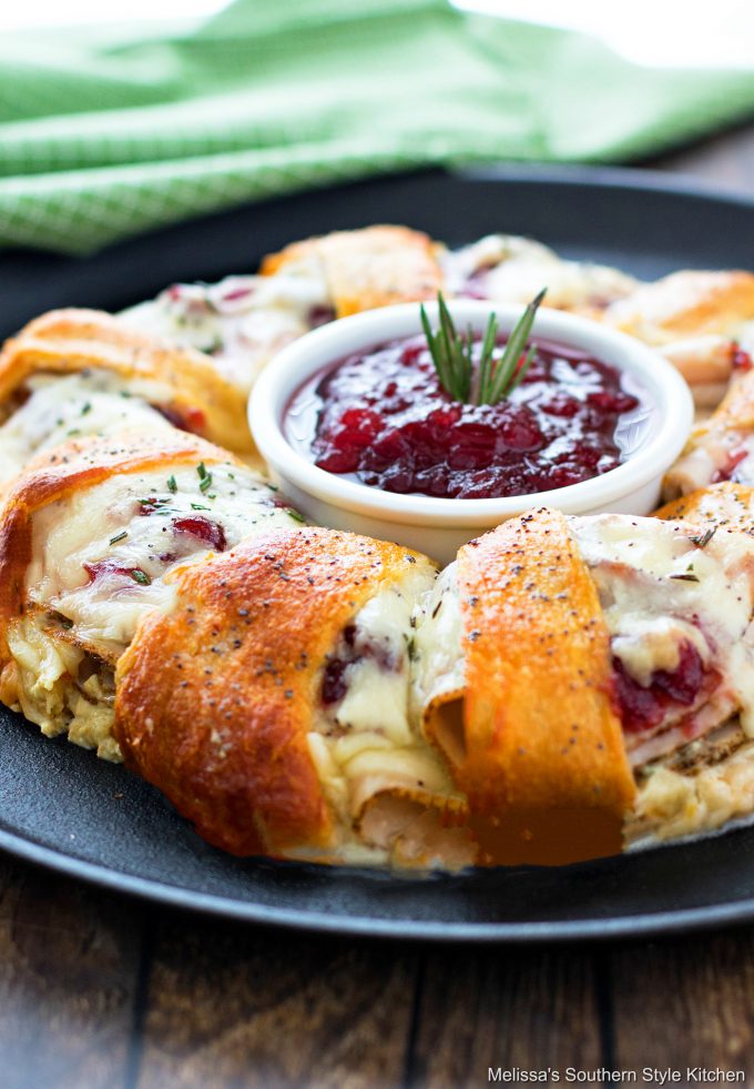 Turkey Cranberry Crescent Ring plated