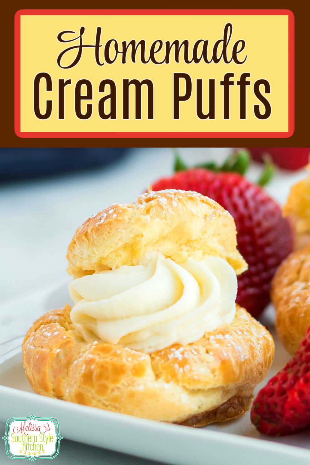 These glorious and delicious Cream Puffs will make a stunning addition to your special occasion desserts menu. #creampuffs #puffs #pateachoux #chouzdough #pastries #pastrycreamrecipes #bestcreampuffs #holidaybaking #hnolidaydesserts #dessertfoodrecipes #southernfood #southernrecipes via @melissasssk
