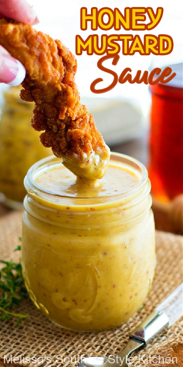 This Honey Mustard Sauce can be enjoyed on salads, as a dip for chicken and fries or a condiment for sandwiches and burgers #honeymustard #honeymustardsauce #condimentrecipes #homemadehoneymustard #dips #appetizers dinnerideas #mustard #southernfood #southernrecipes