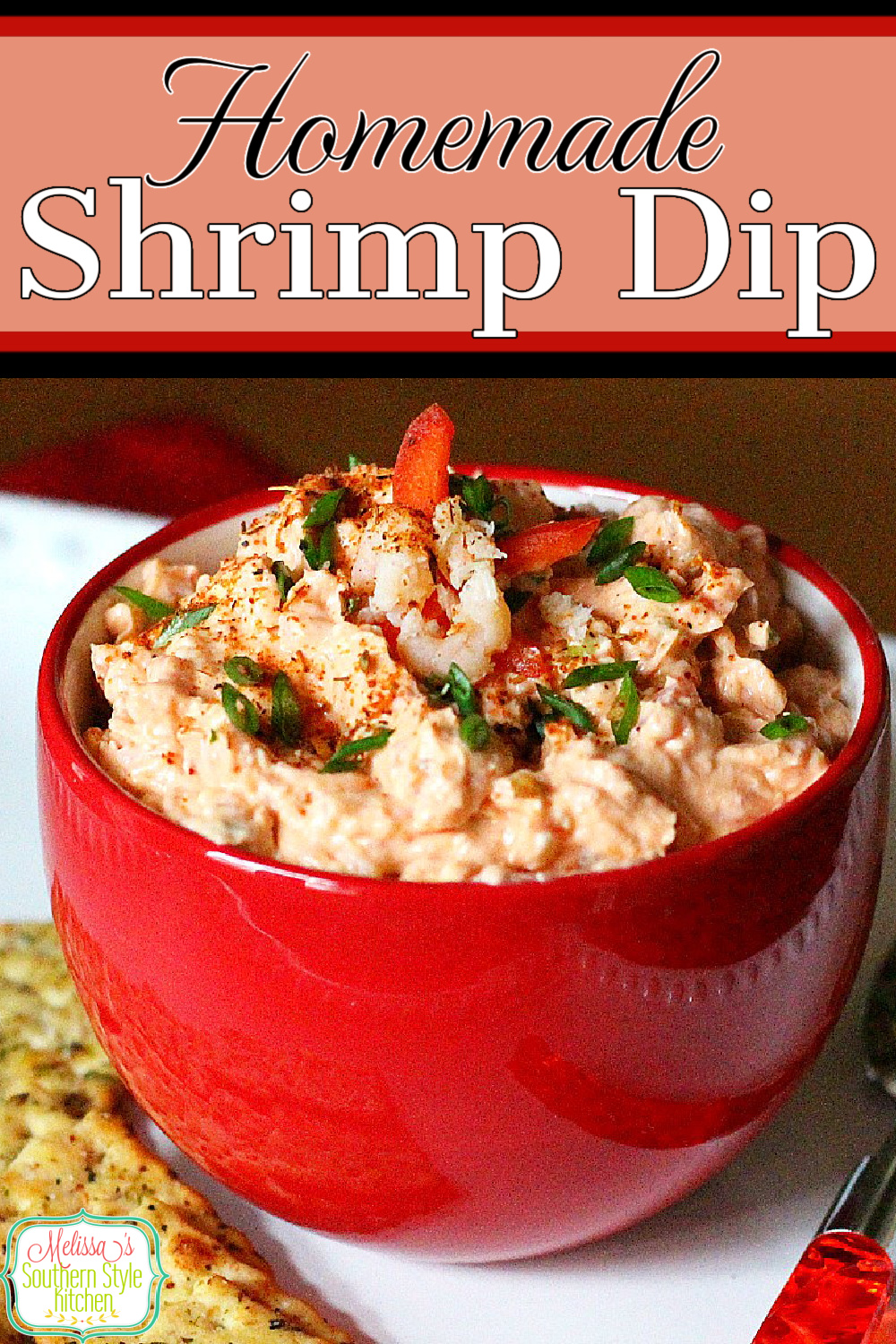 This Shrimp Dip Recipe can be enjoyed as an appetizer with crackers or pita chips or, as a spread for croissants and sandwiches #shrimpdip #shrimpdiprecipe #seafooddip #seafoodrecipes #shrimp #easyrecipes #appetizers #partyfood #holidayrecipes #southernrecipes #southernfood