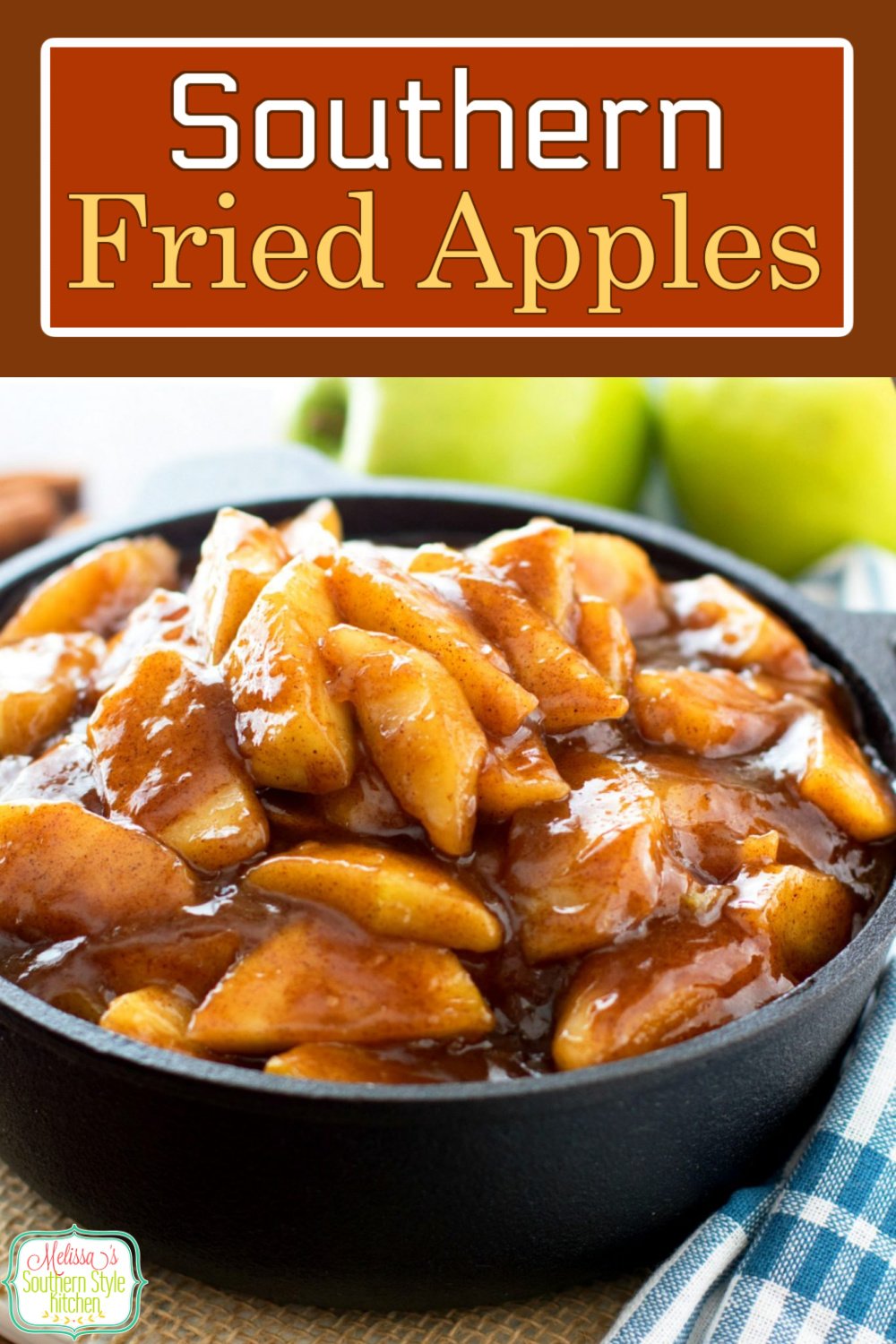 Serve these fried apples as a side dish with chicken, ham or pork, ladled over biscuits and pancakes or for dessert with vanilla ice cream #southernfriedapples #friedapples #applerecipes #sikdedishrecipes #fruit #appledesserts #dessertfoodrecipes #desserts #fallbaking #thanksgiving #southernfood #soujthernrecipes #brunch #breakfast #dinnerideas via @melissasssk
