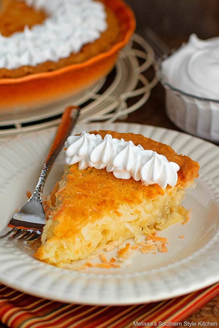 Coconut Chess Pie - melissassouthernstylekitchen.com