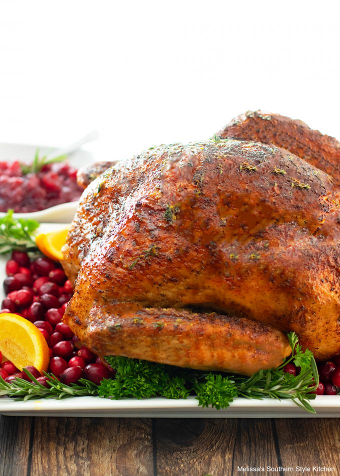 Oven Roasted Turkey on a platter