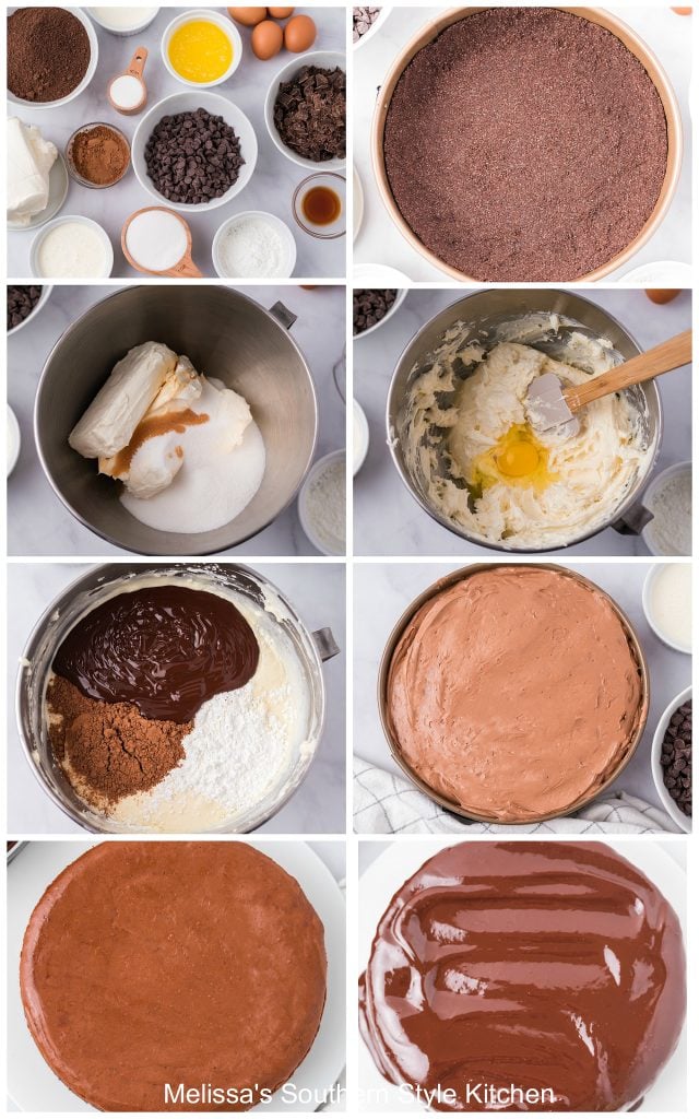 Double Chocolate Cheesecake preparation images