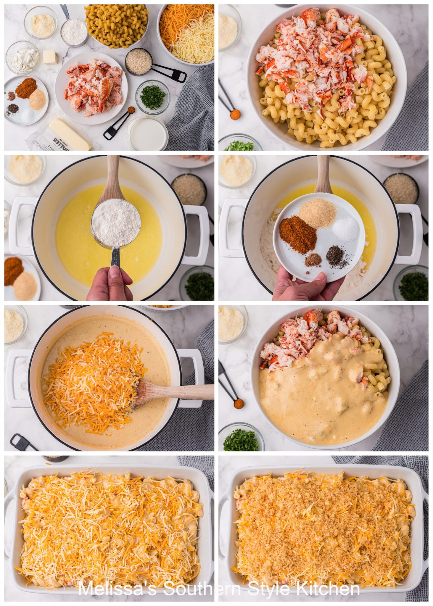Lobster Macaroni and Cheese ingredients