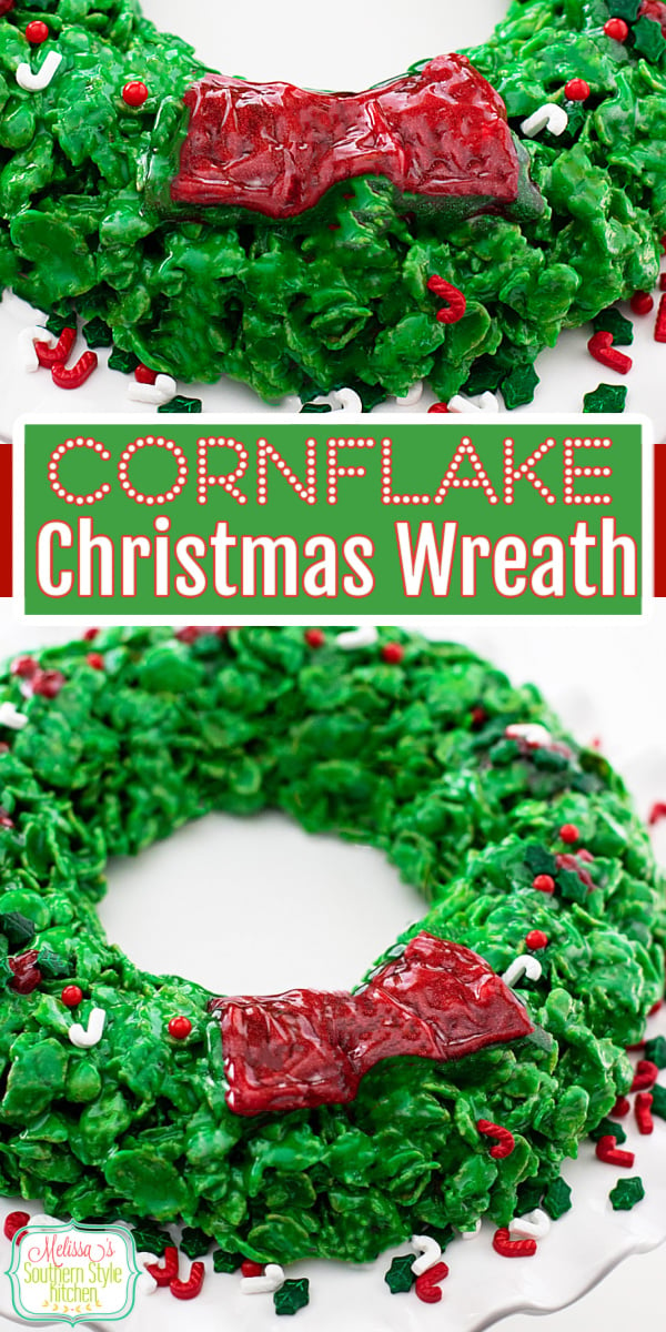 Cornflake Christmas Wreath - melissassouthernstylekitchen.com