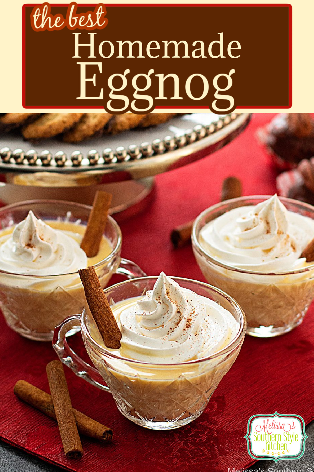 Treat the family to Homemade Eggnog this holiday season #eggnog #homemadeeggnog #besteggnogrecipes #drinks #Christmasrecipes #holidayrecipes #southernfood #southernrecipes #punch #Christmaspunch