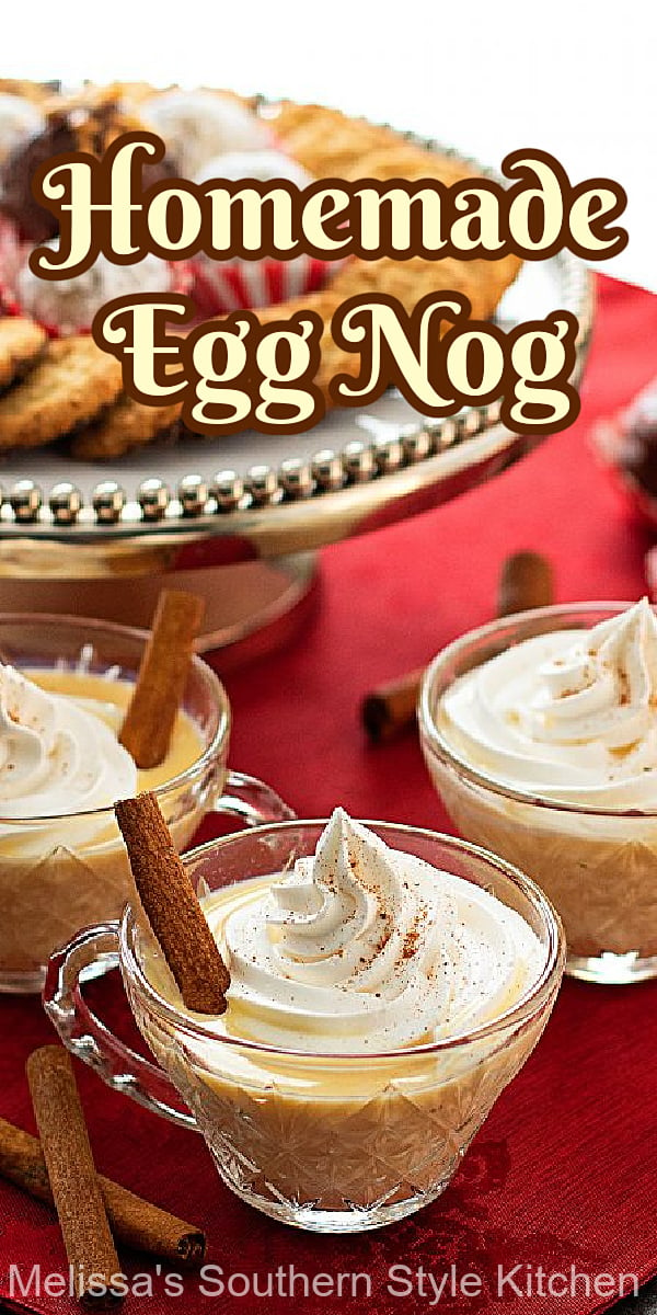 Treat the family to Homemade Eggnog this holiday season #eggnog #homemadeeggnog #besteggnogrecipes #drinks #Christmasrecipes #holidayrecipes #southernfood #southernrecipes #punch #Christmaspunch