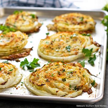 Oven Roasted Cabbage Steaks recipe with olive oil