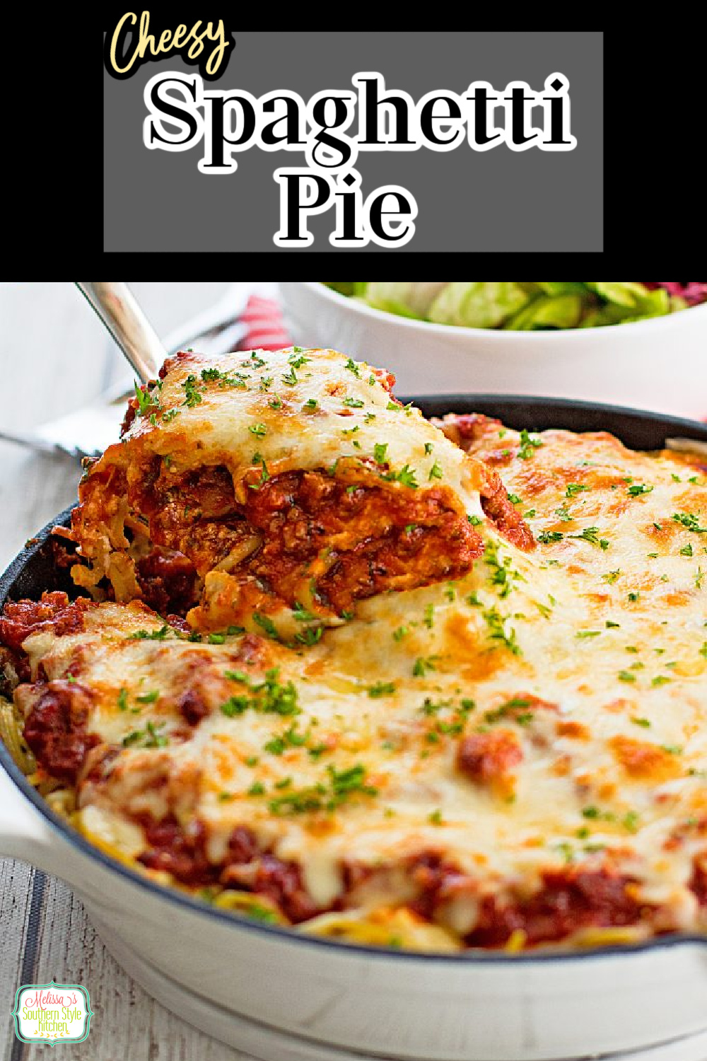 Make this spaghetti pie for a weekday Italian feast #spaghetti #spaghettirecipes #spaghettisauce #pasta #dinner #dinnerideas #southernrecipes #easygroundbeefrecipes #southernfood