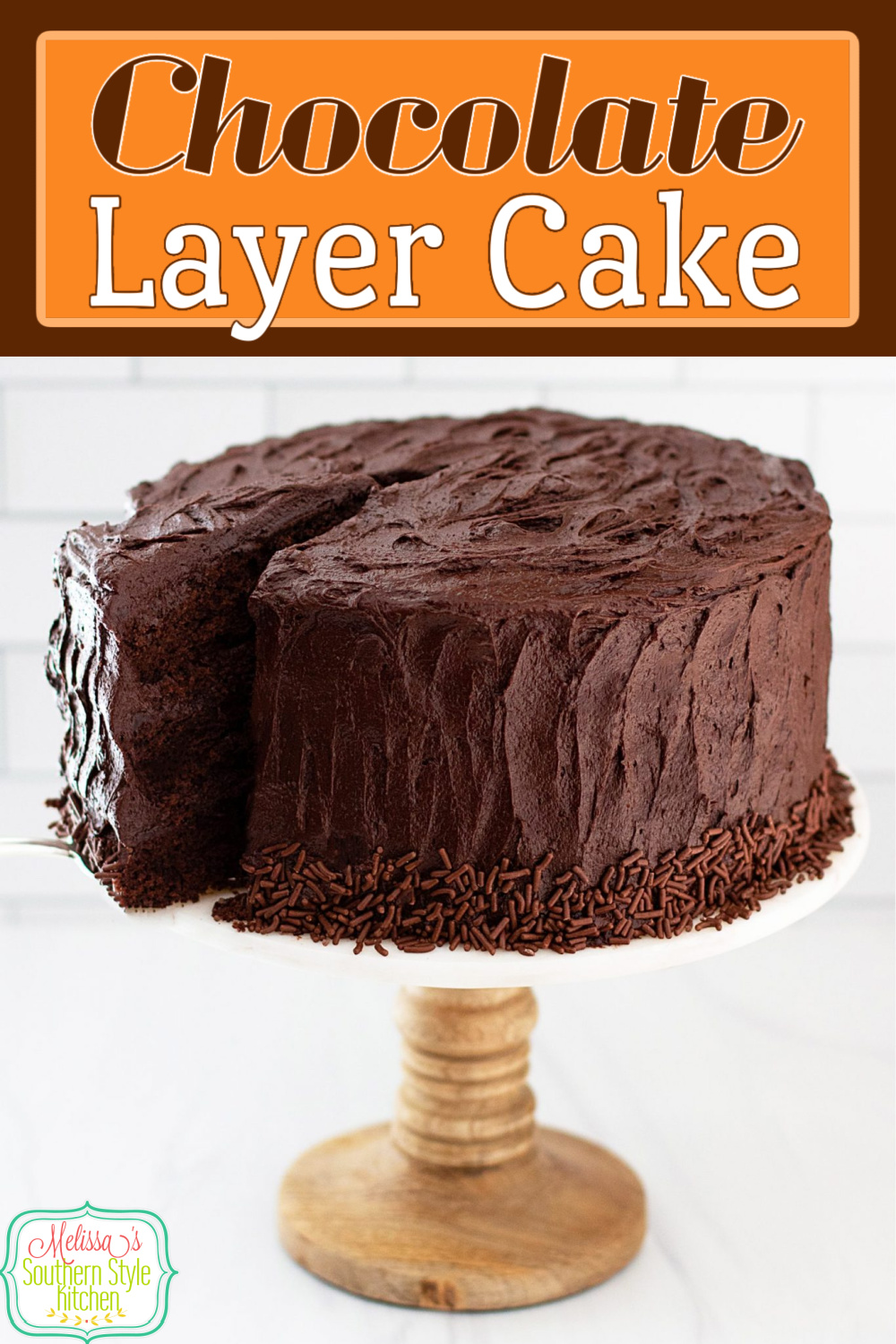 This made from scratch Best Chocolate Cake Recipe will turn any occasion into something special #chocolatecake #chocolatelayercake #chocolatefrostingrecipe #bestchocolatecake #cakerecipes #sourcreamfrosting #southerndesserts #desserts #dessertfoodrecipes #birthdaycake via @melissasssk