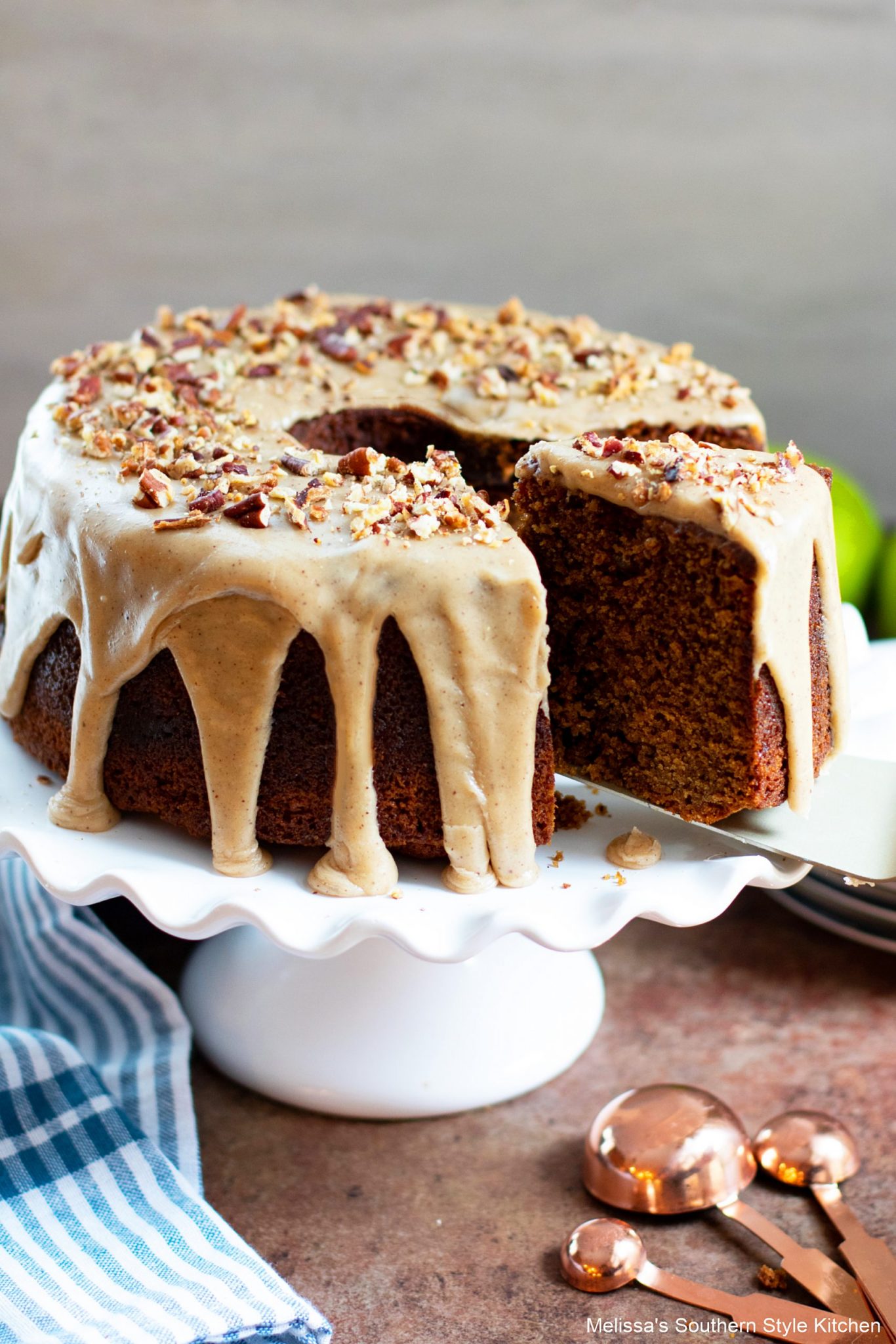 old fashioned Applesauce Cake with Brown Butter Glaze 