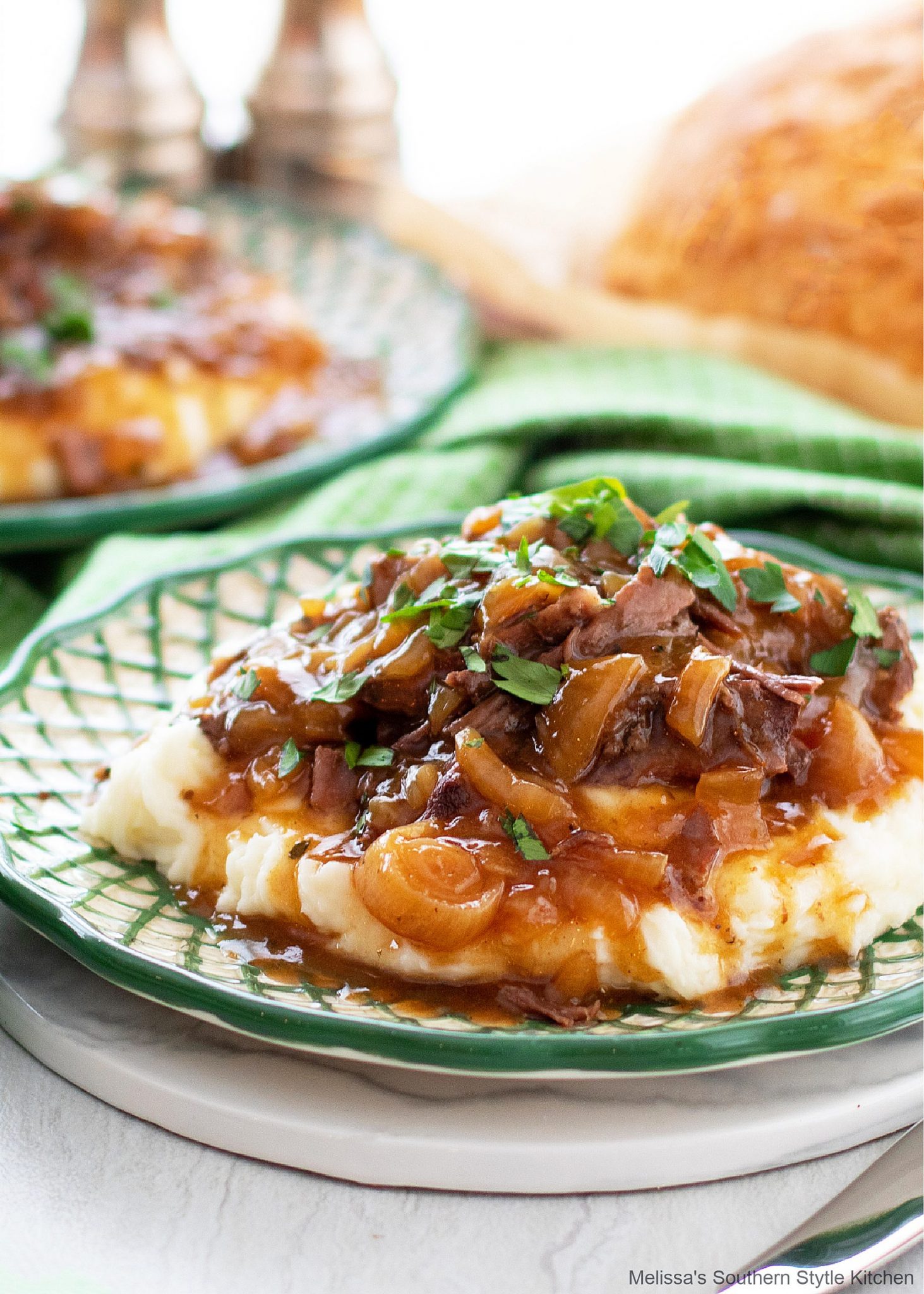 French Onion Smashed Potatoes - Give it Some Thyme