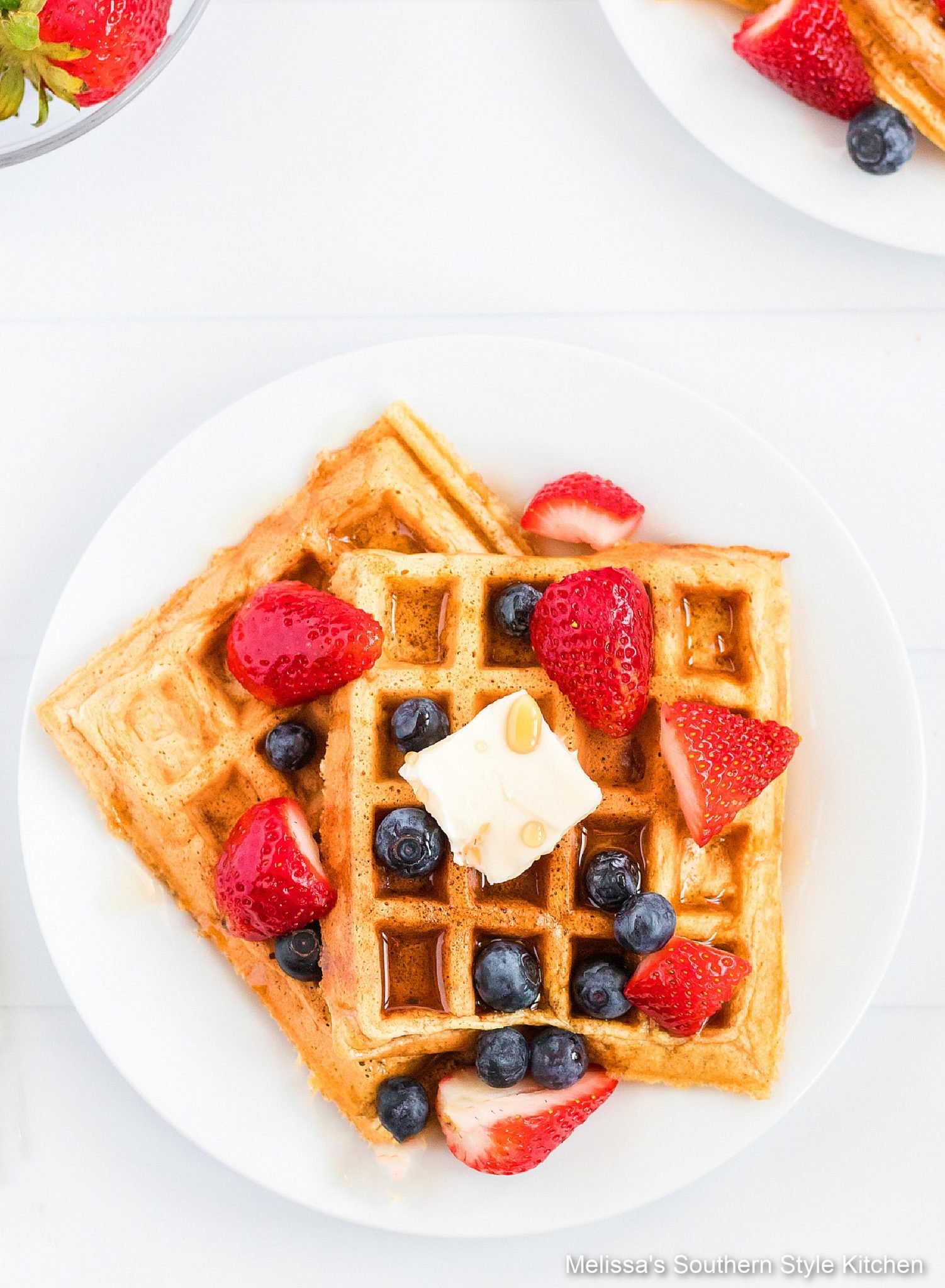 square Fluffy Buttermilk Waffles 