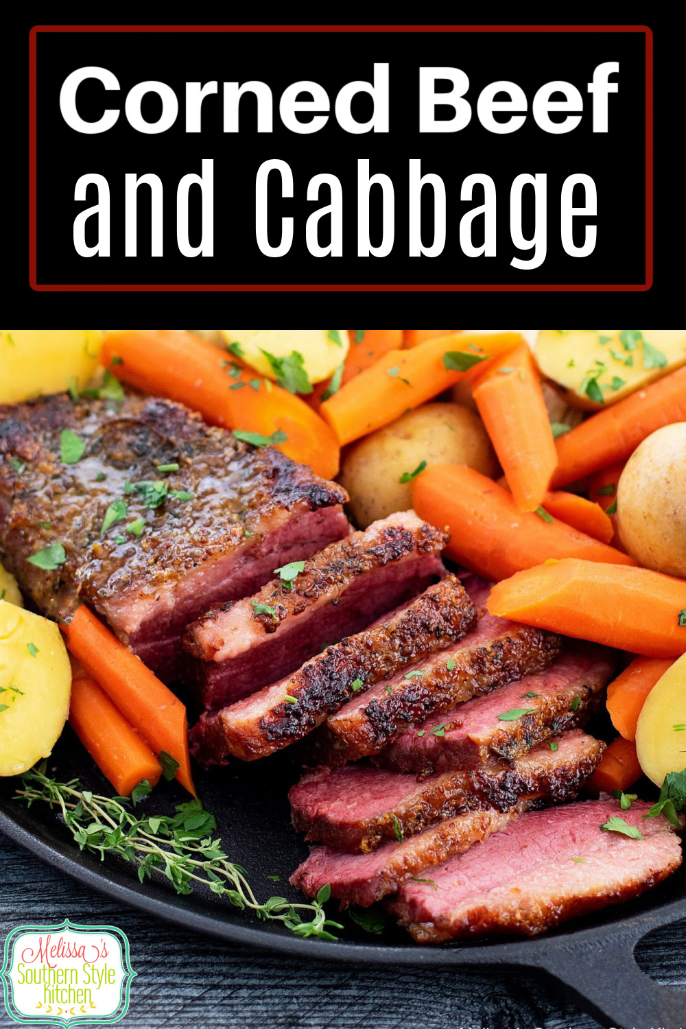 Make this mouthwatering Corned Beef and Cabbage with carrots and potatoes to complete your St Patrick's Day meal #cornedbeef #cornedbeefandcabbage #StPatricksDay #beef #beefbrisket #southernrecipes #cabbage #cornedbeefandcabbage via @melissasssk