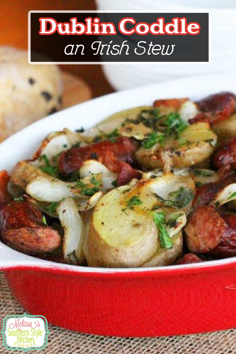 This Dublin Coddle recipe is packed with simple flavors that result in a rich and hearty meal. #stpatricksday #porkrecipes #porkstew #irishrecipes #dublincoddle #smokedsausages #stew #stewrecipes via @melissasssk