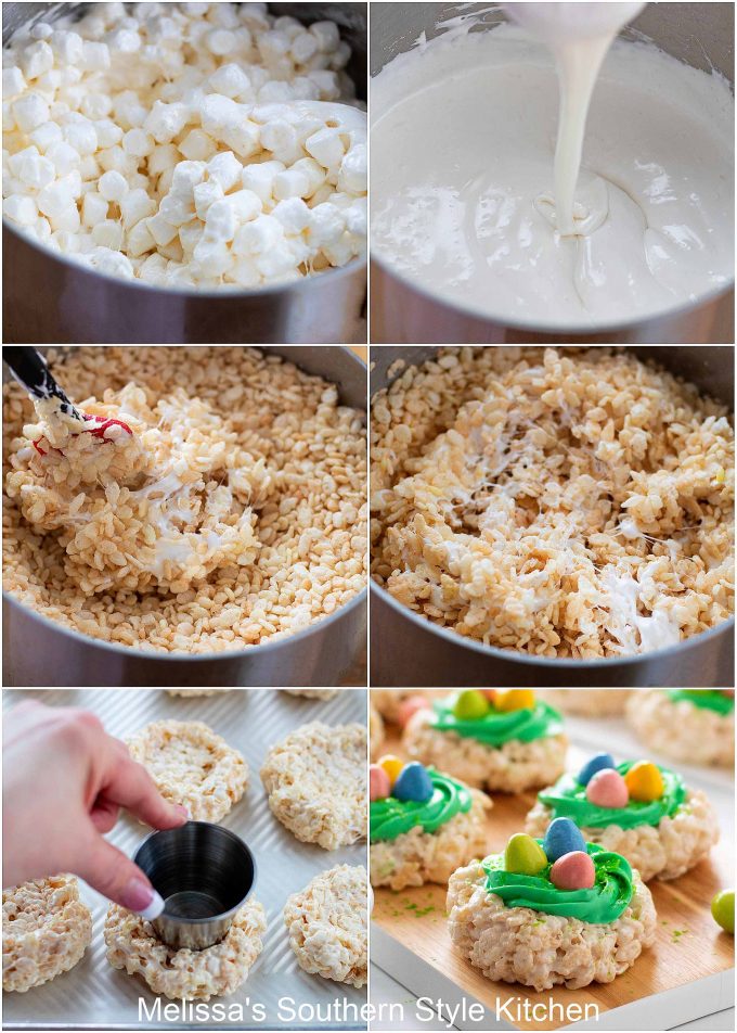 how to make Rice Krispies Treats Easter Baskets 