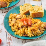 easy recipe for Cajun Orzo with Andouille Sausage