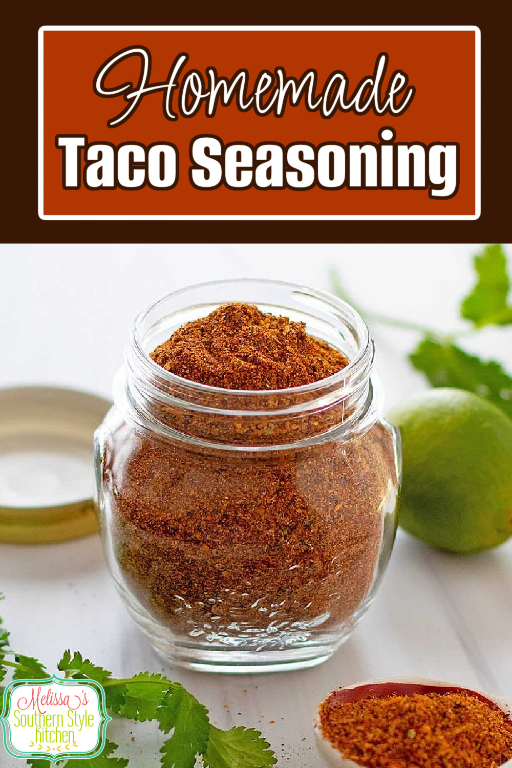 Make your own Homemade Taco Seasoning in a snap and you'll be ready for a homestyle fiesta any night of the week #tacoseasoning #tacos #tacotuesday #homemadetacoseasoning #southernrecipes #homemadetacoseasonings