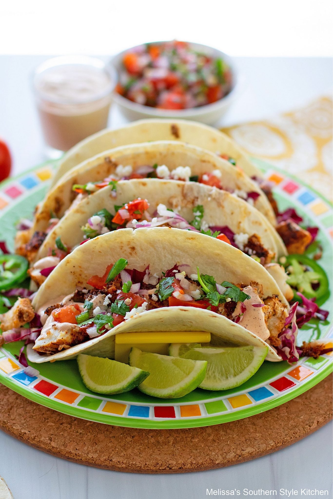 fully dressed Fish Tacos 