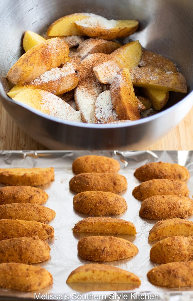 ingredients to make Crispy Baked Potato Wedges 