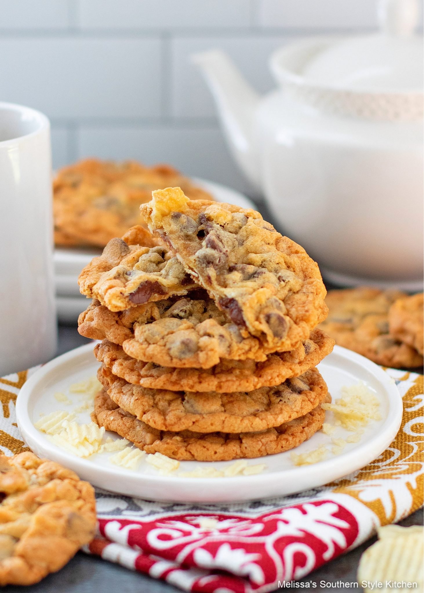 stacked Potato Chip Chocolate Chip Cookies