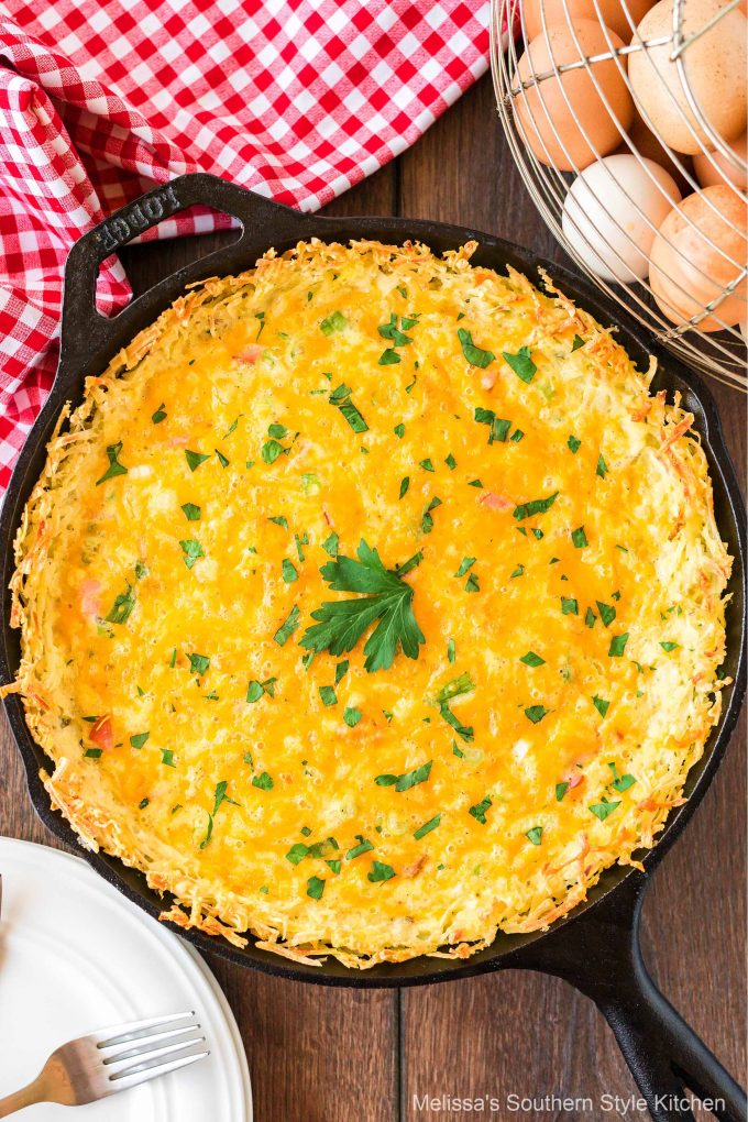 baked Canadian Bacon Hash Brown Quiche