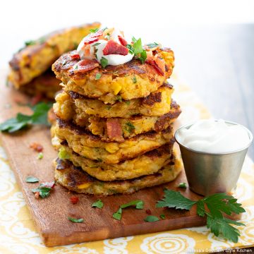 how to make Loaded Corn Cakes