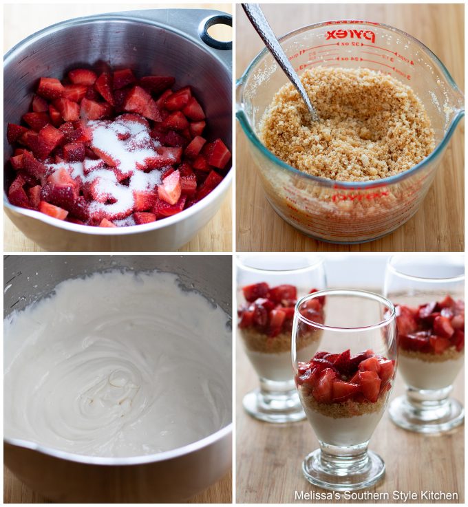 ingredients to make Easy Strawberry Parfaits